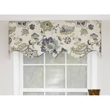 Find the perfect decorative accents at hayneedle, where you can buy online while you explore our room designs and curated looks for tips, ideas & inspiration to help you along the way. Dunshee Floral Cotton Blend Scalloped 50 Window Valance In Grayish Blue Grayish Green Cream In 2021 Valance Window Treatments Living Room Curtain Ideas Window Valance
