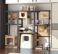 Amazon.com: Cat House Indoor Cat House Steel Frame Cat Rack ...