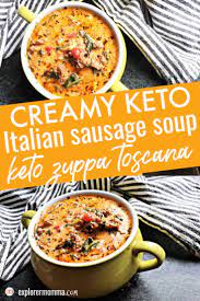 Creamy Keto Italian Sausage Soup Recipe Sausage Soup Recipes Italian Sausage Soup Italian Sausage Soup Recipe