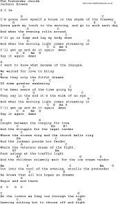 Song Lyrics With Guitar Chords For The Pretender Jackson Browne Song Lyrics And Chords Lyrics And Chords Songs