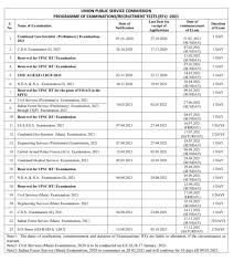 Upsc Exam Calendar 2021 Latest Upsc Notification Exam Schedule In 2020 Exam Calendar Exam Schedule Exam