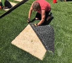 From old crazy paving that had been down over 10years to a new raj green indian stone patio with grey resin pointing. Installing Artificial Grass Between Pavers Sgw