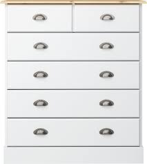 Sideboard lc miro, breite 181 cm mit dekorativem siebdruck, weiß. Kommode Nola 013 Landhaus Weiss Kiefer 80 Cm Breit