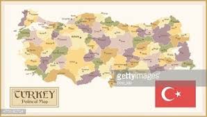 El cual empezó por controlar toda parte junto al mar mediterráneo, una enorme longitud de europa. Vintage Mapa Da Turquia Ilustracao