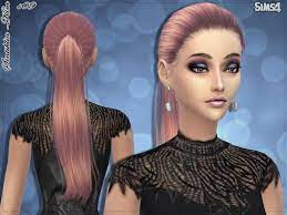 The Sims Resource Straight Ponytail Hairstyle 09 Kim By Sintiklia Sims 4 Hairs Straight Ponytail Hairstyles Womens Hairstyles Ponytail Hairstyles