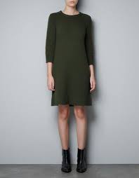Dresses - Woman - Zara Netherlands Green Sweater Dress Sweater Dress Womens Dresses
