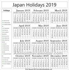 This post will save you from forgetting important bank holidays and help you make plans to enjoy the many 3 day weekends in japan. Japan Holiday List 2019 Japan Holidays Holiday List Holiday