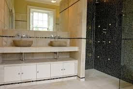 Double sink bathroom vanity cabinets are often mounted one above the other with space left for towels (and bottle traps) between. Stone Sinks Bathroom Copper Bathroom Design Edinburgh