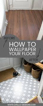 How To Wallpaper A Floor A Renter Friendly Alternative Renters Decorating Renter Friendly Rental Decorating