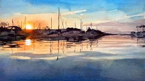 How to paint a sunse. Easy Watercolor Painting With Simple Tools For Beginners Youtube In 2021 Watercolor Paintings Easy Watercolor Sunrise Watercolor Paintings