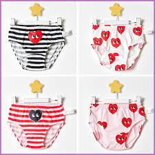 Unifriend Girls Triangle Underwear 100 Organic Cotton Kids Girls Briefs 4 Packs Set Red Heart Shopee Brasil