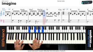 Imagine John Lennon Tuto Cover Piano Partition Version Lente Imagine John Lennon Piano Piano Chansons Piano