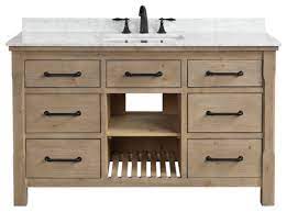 You'll really need to get a perfect vanity in case you want to create a good impression in the bathroom. Lauren 55 Bathroom Vanity Weathered Fir Finish Farmhouse Bathroom Vanities And Sink Consoles By Ari Kitchen Bath Houzz