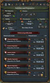 Patch 1.30 introduced the estate system overhaul, where one has to juggle between crown land, absolutism, and estate loyalty/influence to get estate privilege bonus. Rebellion Europa Universalis 4 Wiki