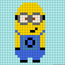 A15246 Friendship Bracelets Net Minion Pattern Perler Beads Beaded Cross Stitch