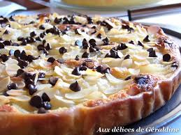 Tarte Aux Poires Amande Et Pepites De Chocolat Tarte Aux Poires Recette Tarte Poire Tarte Poire Amande