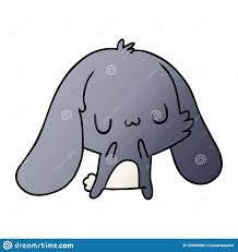 Vos enfants pourront vous demander d'imprimer un dessin pour colorier avec : Un Dessin Creatif En Degrade Kawaii Mignon Lapin Furieux Illustration De Vecteur Illustration Du Freehand Sauvage 150996365