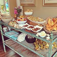 Beautiful Wedding Shower Food Display I Love The Wooden Blocks To Sit Food On Wedding Food Display Wedding Shower Food Display Wedding Shower Food