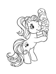 Petit Poney Mangeant Une Glace Coloriage Mon Petit Poney Coloriage Poney Coloriage