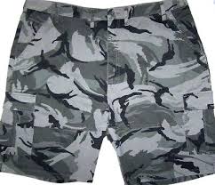 Wrangler Cargo Shorts Size 48 Black Gray Relaxed Fit Uflage