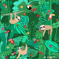 Check spelling or type a new query. Verduisterend Gordijn Naadloze Patroon Met Schattige Luiaarden Opknoping Op Jungle Bomen Hand Getekend Schattige Dieren Achtergrond Regenwoud Illustratie Grappige Luiaards Toekan Bloemen Bladeren Voor Stof Papier Kinderen Kamerinrichting