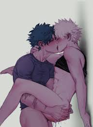 wengwengchim, bakugou katsuki, midoriya izuku, boku no hero academia, ass  grab, holding person, absurdres, commentary request, highres, 2boys,  against wall, anal, black shirt, black tank top, blonde hair, blush,  bottomless, closed eyes,