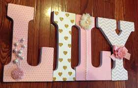 Nursery Letters Custom Wall Letters Pink And Gold Nursery Decor Girl 39 S Room Letters Nursery Letters Gold Nursery Decor Letter A Crafts