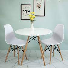 Check out our round table 2 chairs selection for the very best in unique or custom, handmade pieces from our kitchen & dining tables shops. Round Dining Table And Chairs Set Of 2 White Wooden Table And 2 Chairs For Home Office Kitchen Balcony Garden Table White Chairs Buy Online In Czech Republic At Czech Desertcart Com Productid 160582525