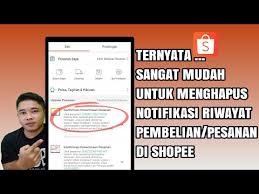 Cara menghapus riwayat pesanan di shopee yang sudah selesai. Cara Menghapus Notifikasi Pesanan Di Shopee Youtube