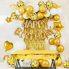 Oro Tema Decoraciones Fiesta Suministros Decoraciones De Cumpleanos Para Los Hombres Las Mujeres Cumpleanos Globos De Papel De Aluminio Decoraciones De La Fiesta De Buy De Fiesta De Cumpleanos Oro Decoraciones
