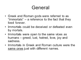 Mythology Notes Greek Vs Roman Gods Ppt Video Online