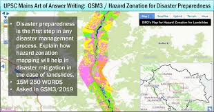 Model Ans For Upsc Mains Hazard Zonation For Landslides Gsm3 2019