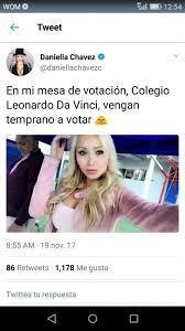 Con esta sugerente imagen, daniella chávez anima a todos sus compatriotas a votar en las elecciones de chile. Daniela Chavez Fue Vocal De Mesa Y Derrocho Sensualidad Y Simpatia