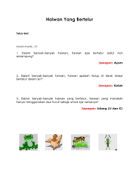 Haiwan pun tak banyak bezanya. Haiwan Bertelur By Gailani Flipsnack