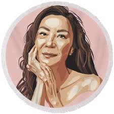 Michelle. Round Beach Towel