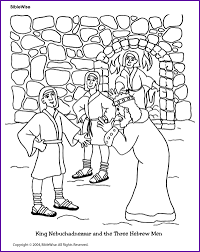 If you've broken out time or probably on holiday you could attempt to for your information, there is another 25 similar pictures of shadrach meshach abednego coloring pages that abbey muller ii uploaded you can see below Coloring King Nebuchadnezzar And Three Hebrew Boys Kids Korner Biblewise