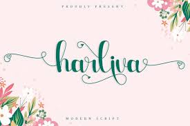 Find extremely wide fonts for tight vertical spaces. Harliva 929495 Calligraphy Font Bundles