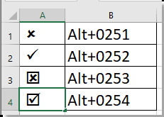 Insert check mark by different methods here. How To Insert Tick Mark Or Tick Box In Excel Cell