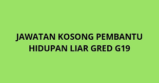 Tapi apa yang kami tahu adalah jabatan perlindungan hidupan liar dan taman negara. Jawatan Kosong Pembantu Hidupan Liar G19 Spa