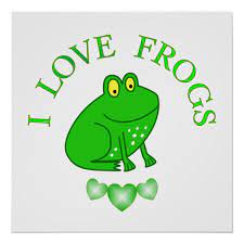 I Love Frogs Poster Zazzle Com In 2020 Frog Frog Illustration Crochet Frog