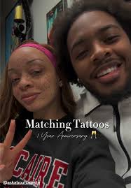 Matching tattoos for our 1 year anniversary 🥂 #1yearanniversary #mat...