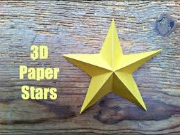 Christmas Crafts Simple 3d Paper Stars