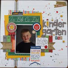 Kindergarten Kid School Scrapbook Layouts School Scrapbook Kids Scrapbook