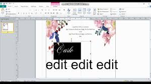 Klik microsoft office pilih microsoft publisher. Create Wedding Invitation Layout Using Ms Publisher Youtube