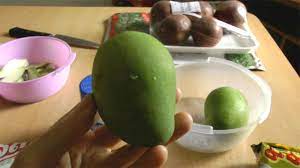 Eating Spicy Green Mango Video Youtube