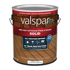 Valspar Tintable Neutral Base Solid Exterior Stain And Sealer Actual Net Contents 116 Fl Oz Lowes Com Exterior Stain Solid Stain Staining Deck