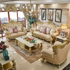 Cek 12 ide desain ruang tamu mewah di sini! Antik Perabot Ruang Keluarga Sofa Set Emas Sofa Mewah Desain Klasik Set Ruang Tamu Aliexpress
