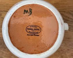 Stangl Pottery Creamer Small Pitcher Garden Flower Pattern Terra Rose  Trenton NJ