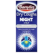 Benylin Dry Cough Night Syrup 150ml Cough Medicine Travelpharm