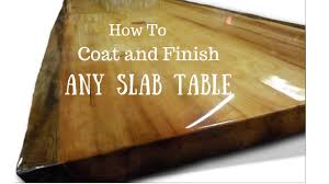 Choose a different texture to make variant in your white. Live Edge Slab Table How To Finish And Coat Youtube